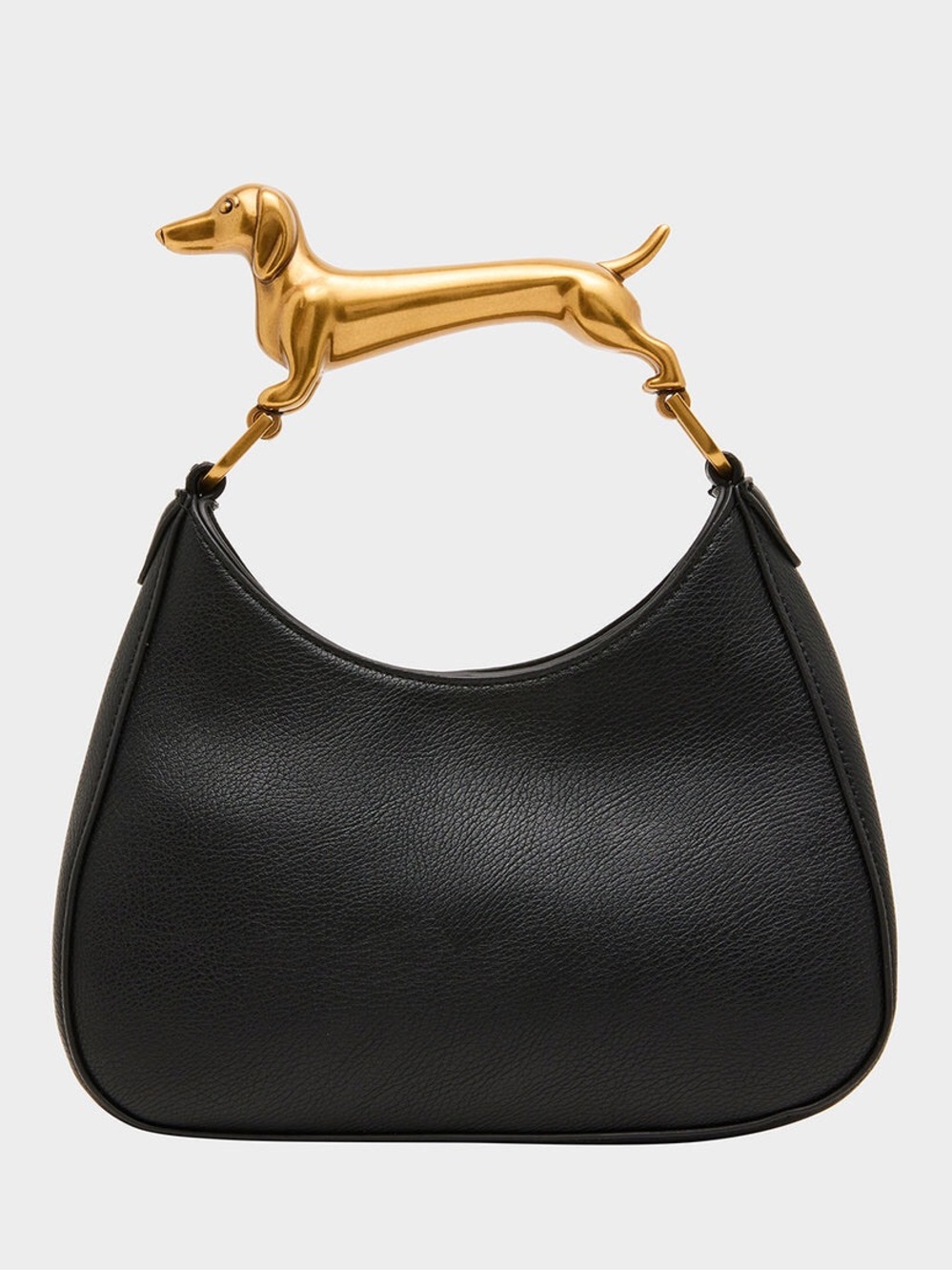 NIB Betsey Johnson Dachshund Demi Top Handle Crossbody Bag Black Gold VIRAL BAG!
